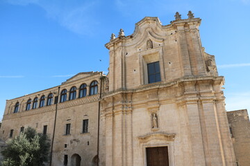 Fototapeta na wymiar The Convent of Saint Agostino in Matera, Italy