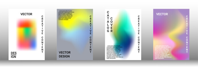 Artistic covers design. Creative fluid colors backgrounds. Set of abstract covers