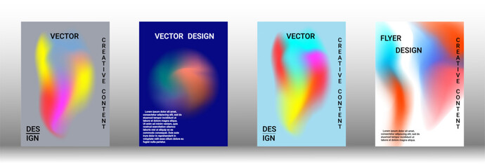 Artistic covers design. Creative fluid colors backgrounds. Set of abstract covers