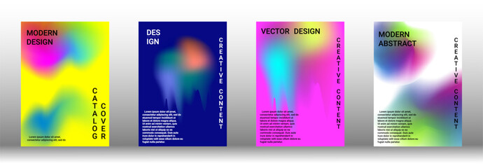 Artistic covers design. Creative fluid colors backgrounds. Set of abstract covers
