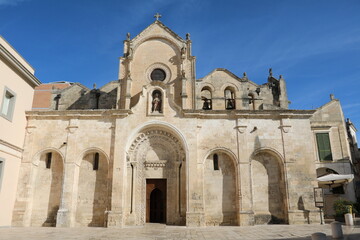 Fototapeta na wymiar San Giovanni Battista Church in Matera, Italy
