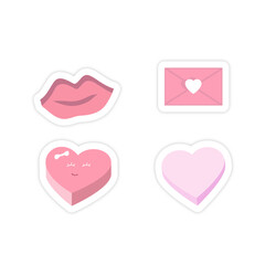 Valentine heart shape templates vector illustration 