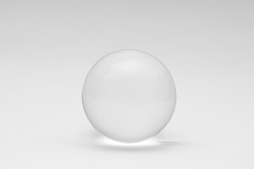 Plain shiny cristal ball in white background