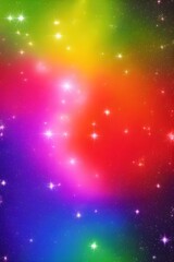 Abstract Colorful Background with Stars (Vertical)