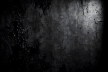Fototapeta premium Concrete wall Black color for background Old grunge textures with scratches and cracks cement wall texture - Generative AI