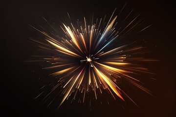 Brilliant and colorful light streaks.