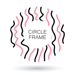 Abstract frame Hand drawn doodle circle Patterns. round Backgrounds.