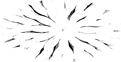 Circular starburst explosion texture. Distressed uneven grunge background. Abstract vector illustration. Overlay to create interesting effect and depth. Isolated on white background.