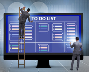 Concept of to do list with businessman