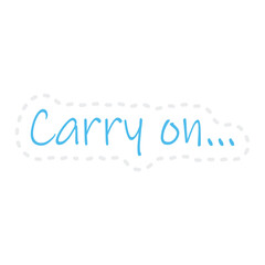 Carry on sticker design use for social media stickers, web and ui ux stock illustration