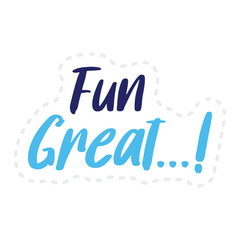 Great fun sticker design use for social media stickers, web and ui ux stock illustration