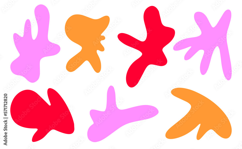 Poster set of cute abstract vector elements for design.
