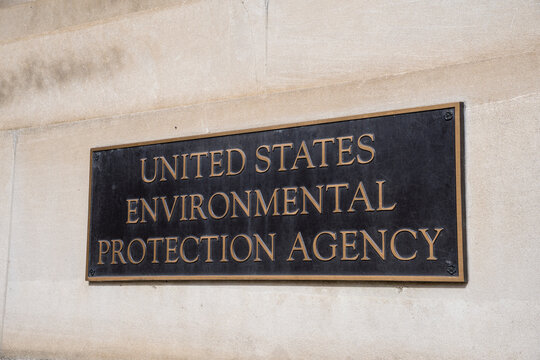 Sign at the United States Environmental Protection Agency in Washington, DC