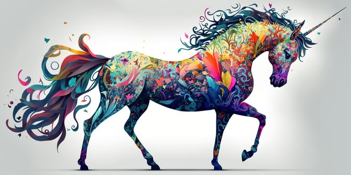 Colorful unicorn paint