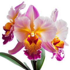 orchid blooming High-Resolution Digital Illustration, Transparent Background, PNG, Generative AI