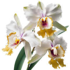 orchid blooming High-Resolution Digital Illustration, Transparent Background, PNG, Generative AI