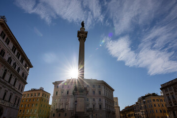 Esquiline obelisk/Obelisco Esquilino Historic landmark in Rome Italy