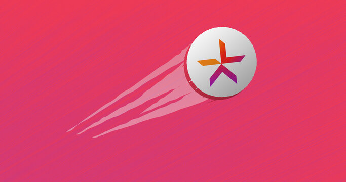 February 13 2023 Illustration of the crypto asset token LKK coin take off, unstick, skyrocketing in a bull run. Rise of Lykke 