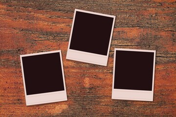 Empty blank classic retro photo frames
