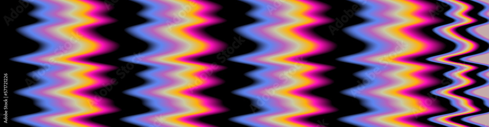 Poster Glitched and distorted TV or computer screen with colorful stains.