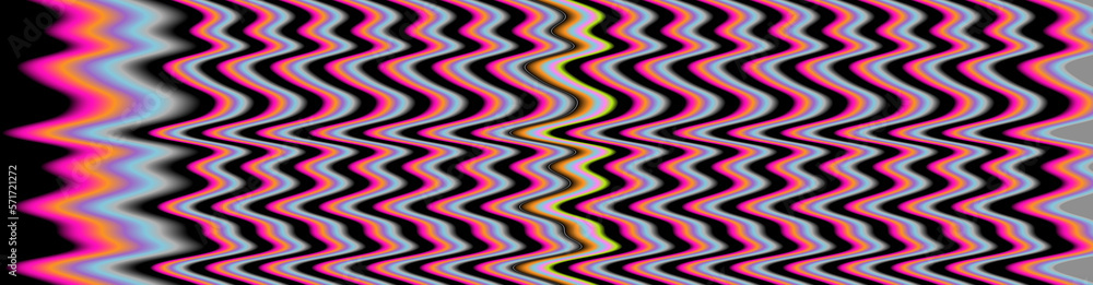 Poster Glitched and distorted TV or computer screen with colorful stains.