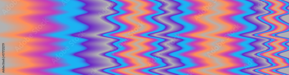 Poster Glitched and distorted TV or computer screen with colorful stains.