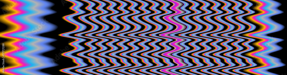 Aufkleber glitched and distorted tv or computer screen with colorful stains.