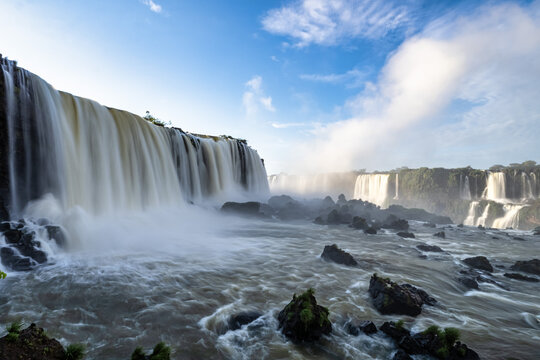 Devil's Throat at Iguazu Falls, one of the world's great natural wonders, on the border of Argentina and Brazil. © rudiernst