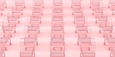 Obraz premium Supermarket trolley abstract background for online shopping concept