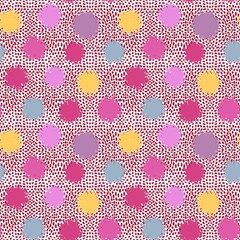 Abstract polka dots seamless fluffy circle pattern for wrapping paper and kids clothes print and fabrics and linens