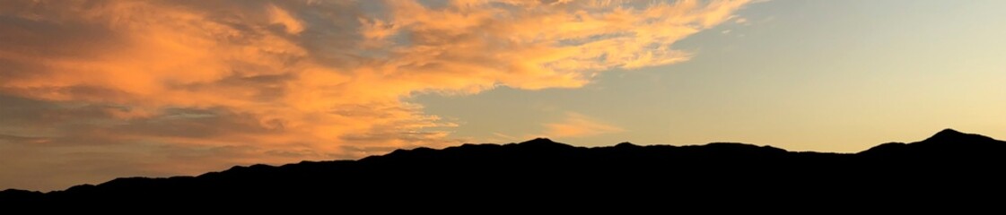 sunset in the mountains