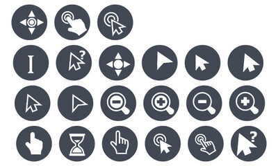 Cursor pointer icons vector design