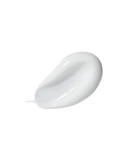 White beauty cream smear smudge on transparent background. Cosmetic skincare product texture. Face...