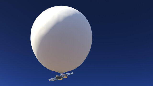 Spy Balloon side-view, at high altitude