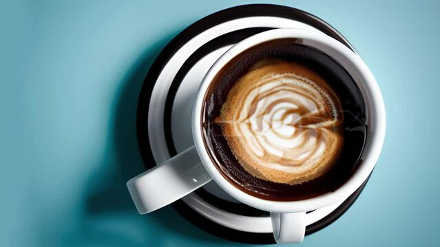 CInemagraph of cup of coffee top view