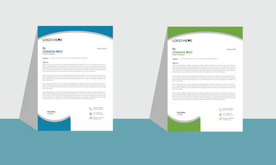 Professional business letterhead design template.