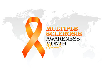vector graphic of multiple sclerosis awareness month good for multiple sclerosis awareness month celebration. flat design. flyer design.flat illustration. - obrazy, fototapety, plakaty