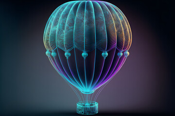 Hologram of balloon created with generative AI technology