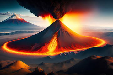 Captivating Volcanic Fury | High-Quality Images of Volcanic Eruptions and Lava for Your Creative Design Projects