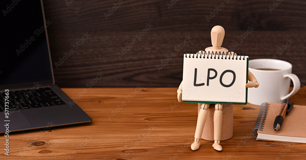 Poster there is sketchbook with the word lpo. it is an abbreviation for landing page optimization as eye-ca