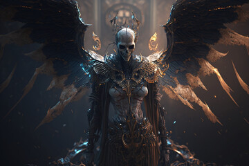 statue of an angel of death, Generative Ai