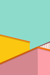 minimalist abstract architecture vector graphic 