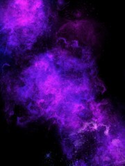 Fototapeta premium Fantasy Blue Nebula Galaxy Night Space Background