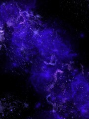 Obraz na płótnie Canvas Fantasy Blue Nebula Galaxy Night Space Background