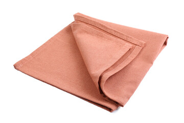 Stylish color fabric napkin isolated on white