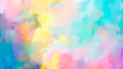 Generative AI, streaks of paint with careless strokes of pastel light shades, light background with strokes of oil paint