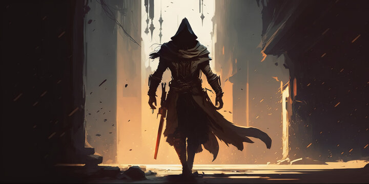 Assassin in street