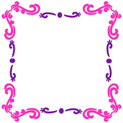 square frame with floral