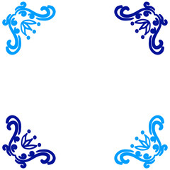 square frame with floral