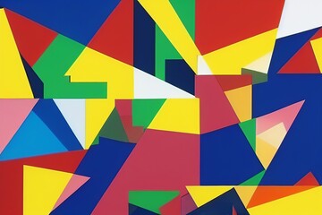 abstract colorful background, Cubism Art collage background